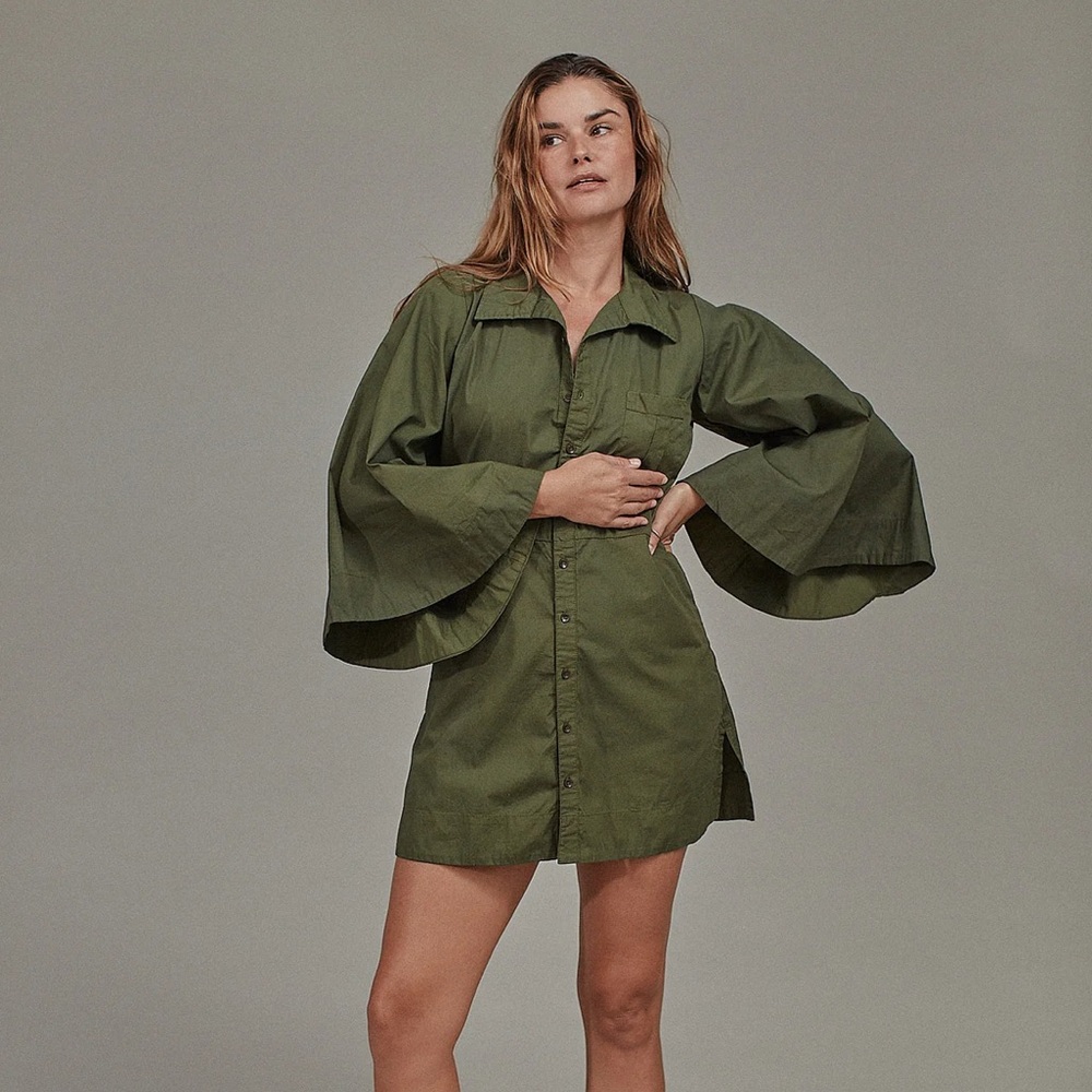 Acacia Swimwear Olive Green Mini Dress